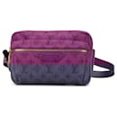 Bumbag externo em denim monograma roxo Louis Vuitton