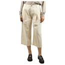 Ecru straight-leg cotton trousers - size S - Autre Marque