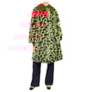 Animal print contrast-collar leopard-print coat - size UK 10 - Dolce & Gabbana