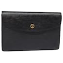LOUIS VUITTON Epi Montaigne 23 Bolsa Clutch Preta M52662 LV Auth 88335 - Louis Vuitton
