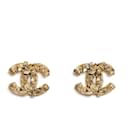 Chanel PE2011 CC Golden floral maxi clip on earrings