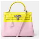 HERMES Kelly 28 Bag in Yellow Leather - 102114 - Hermès
