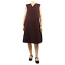 Red sleeveless tweed midi dress - size UK 8 - Autre Marque