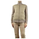Beige contrasting padded jacket - size UK 4 - Autre Marque