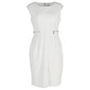 Calvin Klein Sleeveless Sheath Dress in White Polyester
