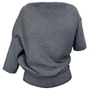 JW Anderson Ribbed Asymmetric Sweater in Grey Merino Wool