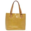LOUIS VUITTON Monogram Vernis Houston Hand Bag Beige M91004 LV Auth 90318 - Louis Vuitton