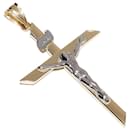 K18YG K18WG Rosary Cross Pendant - Autre Marque
