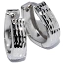 K18WG White Gold Hoop Earrings - Autre Marque