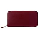 Hermes Azap Long Silk'in Red Epsom Wallet - Autre Marque
