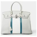 Sac HERMES Birkin 35 en Cuir Gris - 102151 - Hermès