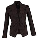 Gucci 2010s Floral-Jacquard Blazer in Brown Wool