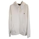 Polo Ralph Lauren Logo Hoodie In White Cotton
