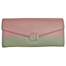 Fendi Long Wallet in Pink Beige