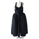 Noir Kay Ninomiya Comme des Garcons Boa Leather Dress Skirt M - Autre Marque