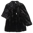 SAGA MINK Genuine Fur Coat, Dark Brown - Autre Marque