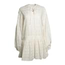Matin, ecru embroidered dress with ruffles - Autre Marque