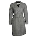 Suistudio, checkered trench coat in black and white - Autre Marque