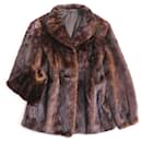 Mink Fur Short Coat Jacket Dark Brown - Autre Marque
