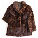 Mink Reversible Fur Floral Embroidered Short Coat - Autre Marque