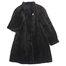 Mink Real Fur Semi-Long Coat Dark Brown - Autre Marque