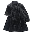 Shared Mink Real Fur Semi-Long Coat Black - Autre Marque