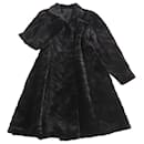 Shared Mink Real Fur Extra Long Coat Dark Brown - Autre Marque