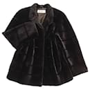 Altima Mink Real Fur Coat Dark Brown - Autre Marque