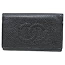Chanel Caviar Skin 6 Key Case Black A01439 - Autre Marque