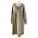 PINK HOUSE Cotton Tunic Blouse Dress Brown Women - Autre Marque