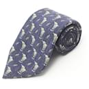 Hermes Silk Tie Navy Multicolor - Autre Marque