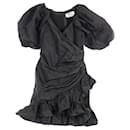 MSGM Polyester Mini Dress Black 3441MDA - Autre Marque