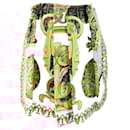 Jupe plissée mini Baroque en soie avec logo FF de Fendi