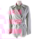 LEONARD Silk Cotton Double-Breasted Jacket Pink - Autre Marque