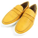 Tod's Leather Moccasins Yellow Size 10
