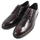 Tod's Leather Derby Shoes Dark Bordeaux 11.5