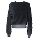 Wool Cashmere Mink Fringe Crew Knit Pullover Women - Autre Marque