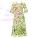 VIVIENNE TAM floral cotton lace laced up midi dress - Autre Marque