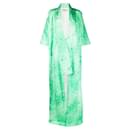 A.N.G.E.L.O. Vintage Cult Green Silk Kimono - Autre Marque