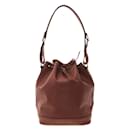 LOUIS VUITTON Noe Epi Shoulder Bag M44003 Brown Kenyan Leather (engraved LV logo) - Louis Vuitton