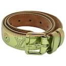 LOUIS VUITTON Cinto de Couro Mahina Monogram Ouro M9614W LV Auth bs17576 - Louis Vuitton