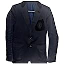 Authentic Gucci Tom Ford Runway Cut & Sew Crest Emblem Blazer