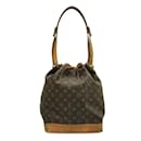 LOUIS VUITTON Noe Monogram Shoulder Bag M42224 Brown Monogram Canvas - Louis Vuitton