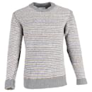 Mr. P. Striped Jacquard Crewneck Sweater in Multicolor Merino Wool - Autre Marque