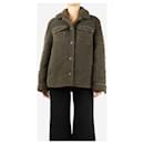 Khaki green teddy fleece jacket - size UK 10 - Autre Marque