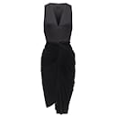 Alexander Wang Front Drape V-neck Silk Lined Knee Codycon Dress - Autre Marque