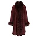 A.N.G.E.L.O. Vintage Cult Burgundy Sheepskin Coat - Autre Marque