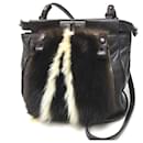 Fendi 8BT161 Dark Brown Fur Shoulder Bag