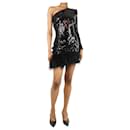 Black sequin one-shoulder mini dress - size S - Autre Marque