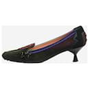 Brown embroidered suede pumps - size EU 37 - Tod's